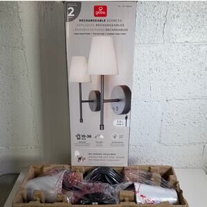 Globe Electric Wireless Rechargeable LED Integrated Wall Sconce (2 Pack)